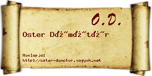 Oster Dömötör névjegykártya